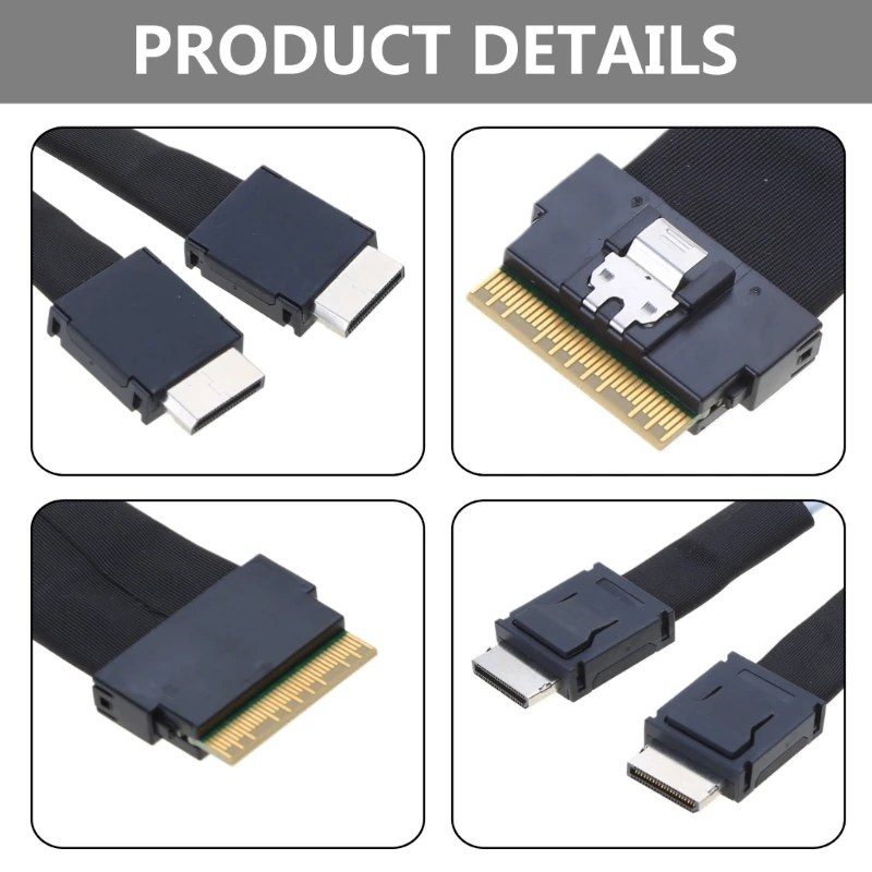 Кабель SlimSAS SFF-8654 8X к Oculink SFF-8611 4X 4ix2 эффективная передача сигнала 16–24 Гбит/с