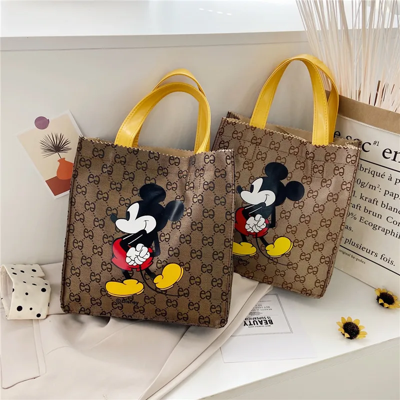 

Disney Girl Students' School Handbag Daily Storage Bag Casual Cartoon Mickey Schoolbag Tote Bag Bolsa Feminina Women Bag Torebka