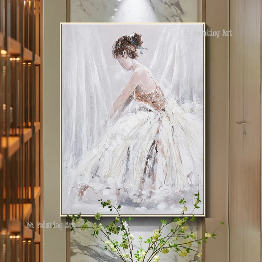 Картина маслом Танцующая балерина ручная роспись