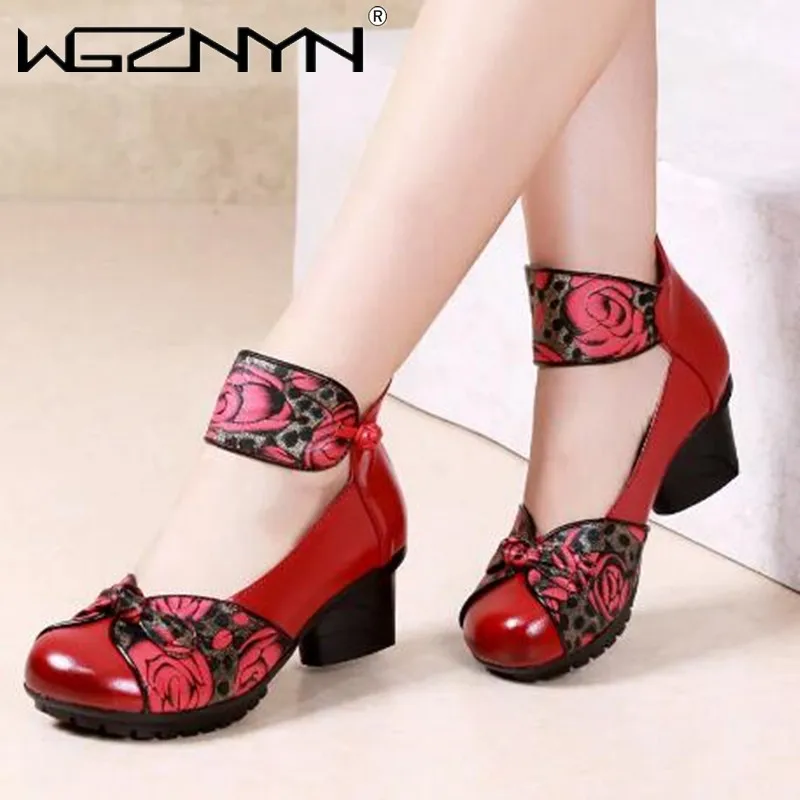 

Fashion Retro Pumps Women Soft Comfortable Shoes Genuine PU Leather 2022 New Spring/Autumn Handmade Concise Leisure Ladies Shoes