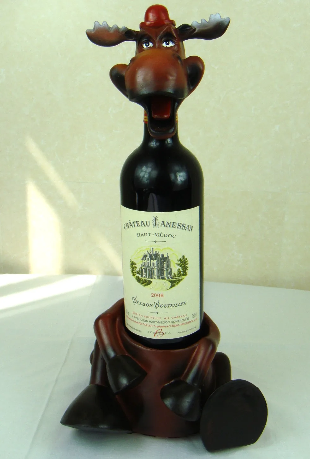 

Detachable Reindeer Statue Wine Stand Decor Divisible Resin Deer Bottle Holder Barware Utensil Ornament Craft Gift Accessories