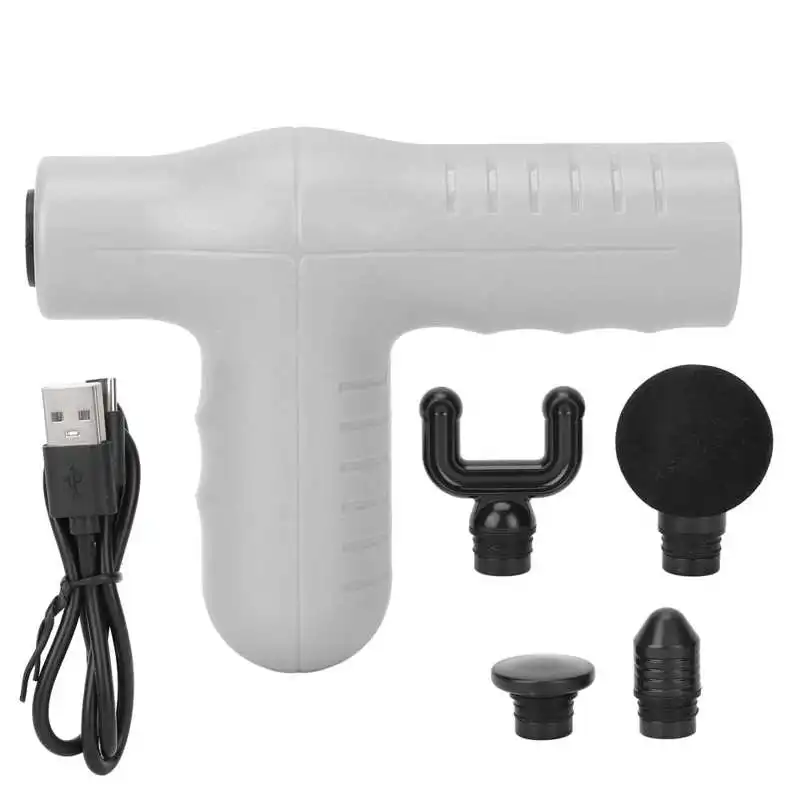 

Massage Gun Lightweight Double Handle Fascia Muscle Massager Portable Muscular Relaxation with Massage Head for Daily Use for