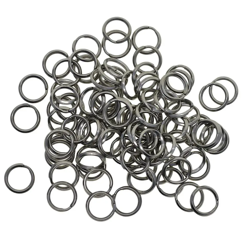 

100x Split Keyring Clasp Connectors Silver Jewelry Finding 10mm