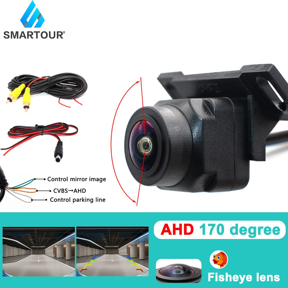 

AHD 1080P Золотой объектив 4K Автомобильная камера заднего вида Универсальная резервная парковочная камера ночного видения Водонепроницаемая 180 Широкоугольная HD