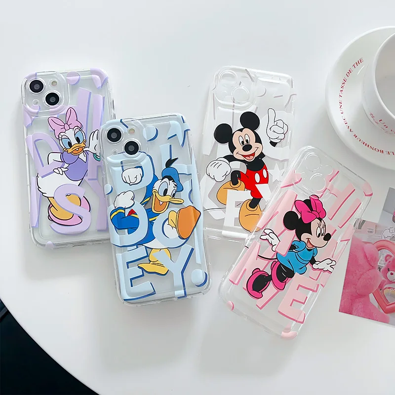 Мягкий ТПУ чехол для Samsung Galaxy Note 20 Ultra 10 Pro S24 S20 FE S21 S22 S23 Plus M33 M53 Hi Minnie Mickey Cartoon