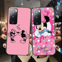 lovable mickey minnie phone cover for samsung galaxy s30 s21 fe s20 s7 s5 s8 plus s9 s10 s10e s21 ultra note 10 lite phone case