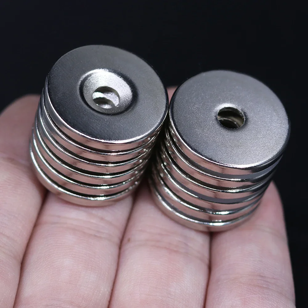 Неодимовые магниты 25x3 мм отверстие 5