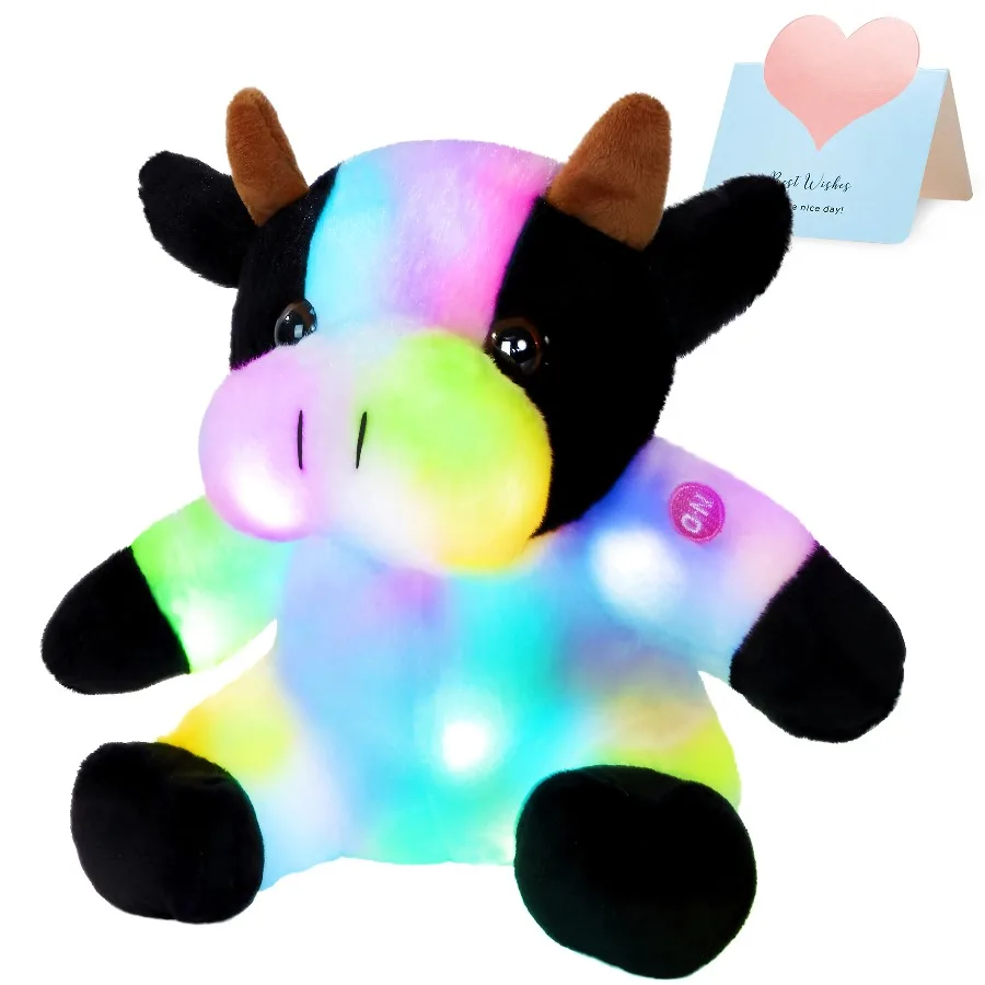 

Игрушка плюшевая в виде коровы, светящаяся, 20 см