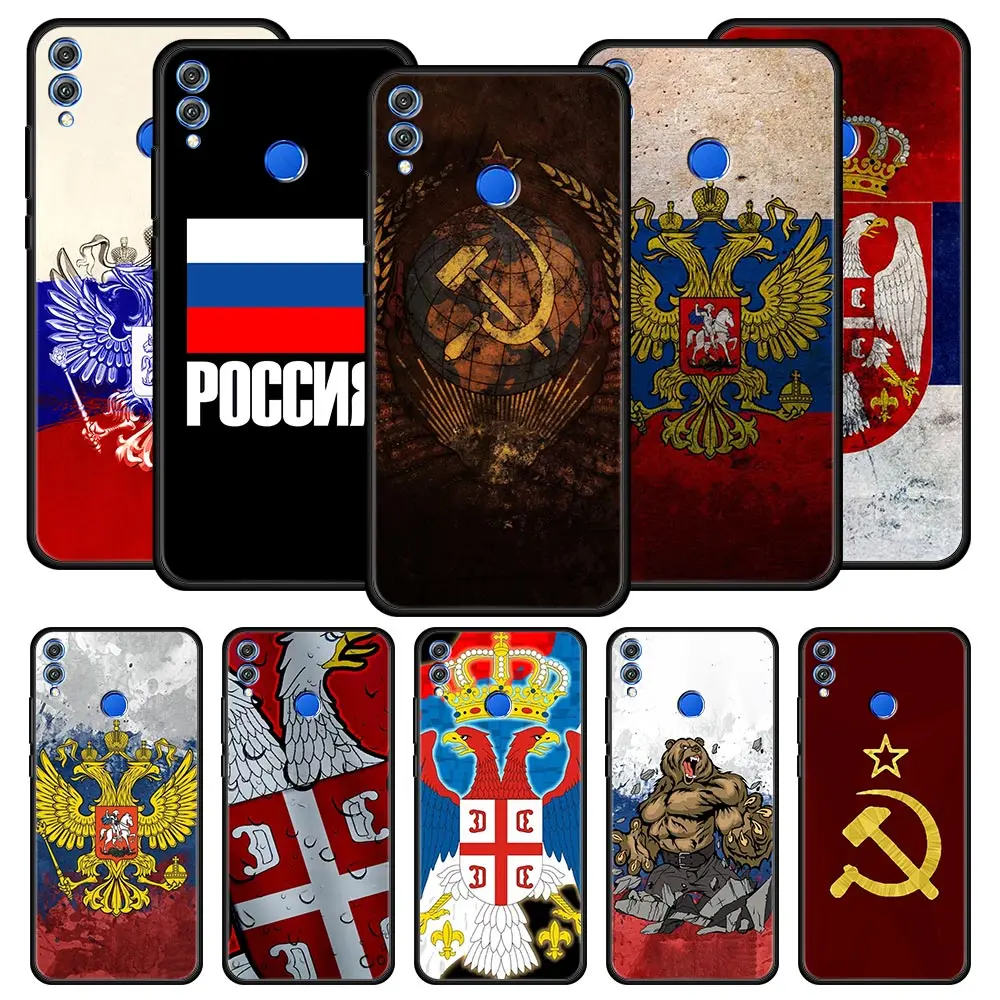

Russia Flag Emblem USSR Phone Case For Honor 50 20 Pro 20i 10i 10 9 Lite 8X 8A 7A 7X Huawei Y6p Y9s Y7a Y6 Y7 Y9 2019 Cover