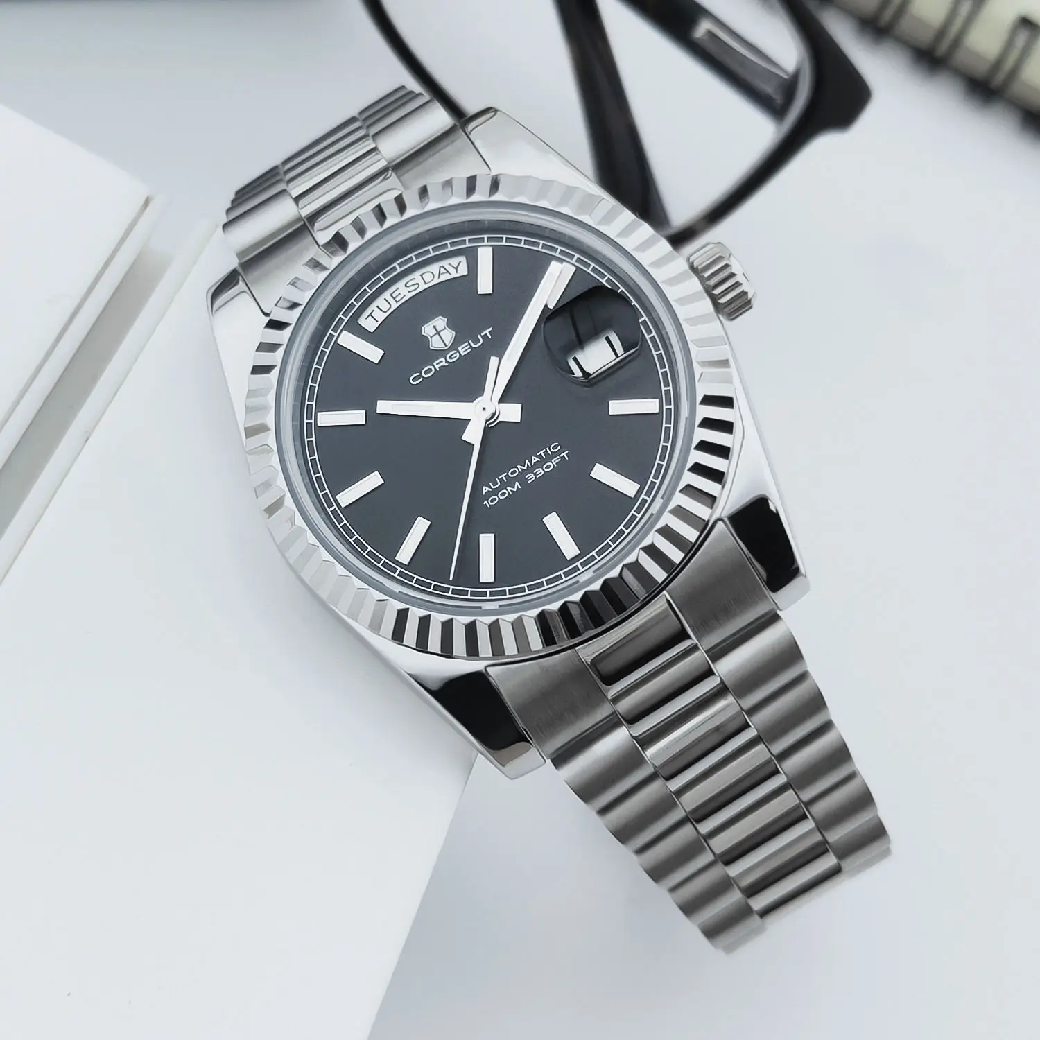 Часы мужские механические Автоматические 36 мм с календарем