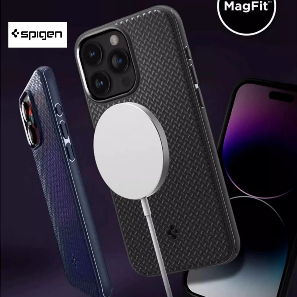 

Spigen Mag Armor MagFit Magsafe Case For (2023) iPhone 15 Pro Max Series TPU Drop Resistant Phone Case Retail Packaging