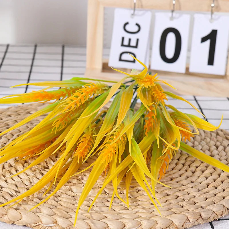 7 вилок водная трава искусственные листья пшеничные уши искусственный цветочный