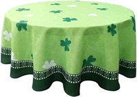 spring tablecloth 60 round green leaf waterproof tableclothwashable table cloth for dinner party decoration