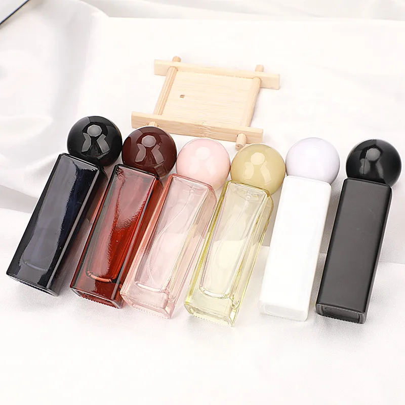 

30ml Perfume Bottle Mixed Color Glass Exquisite Spray Bottle Aluminum Spray Nozzle Portable Travel Cosmetic Dispensing Bottle
