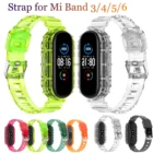 Силиконовый ремешок для Mi Band 6 5 4 3, Прозрачный Светлый Браслет Для Xiaomi Watch Band, полная защита корпуса, аксессуары для спорта