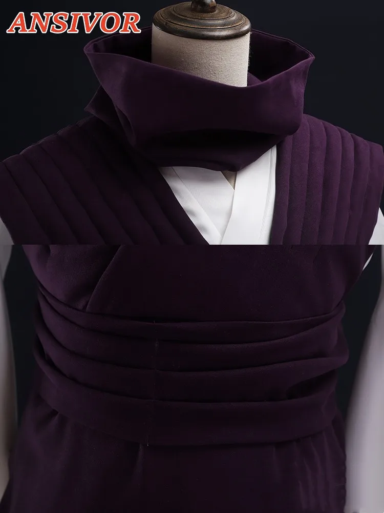 Jujutsu JJK манга аниме Choso косплей костюм фиолетовый жилет шейный пояс с гетрами