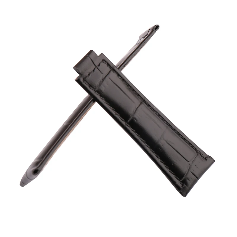 Watch accessories Leather strap suitable for Rolex red blue black Green Water Ghost series 20mm unisex folding buckle