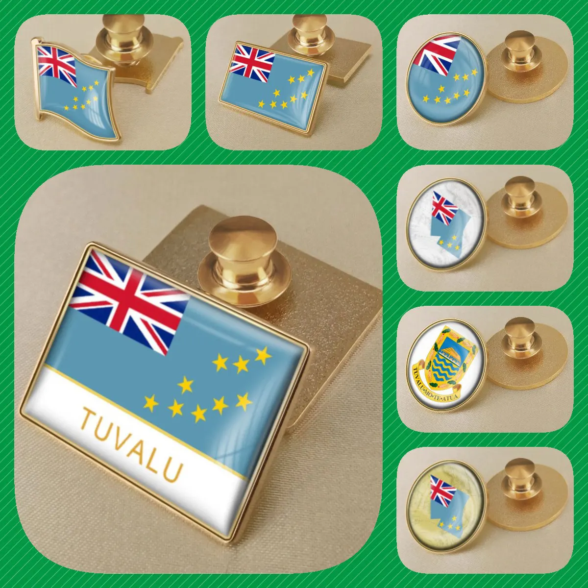 Броши с эмблемой национального флага Тувалу