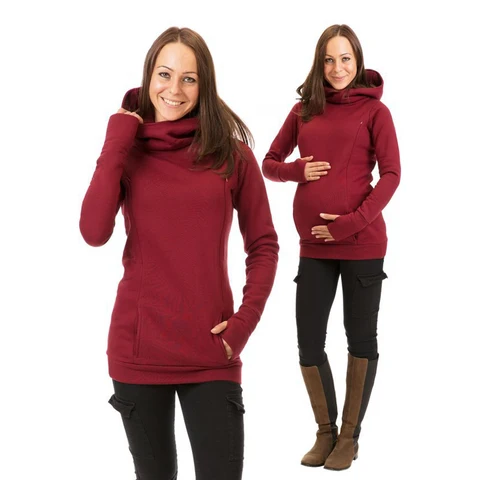 Толстовка с капюшоном для беременных и грудного вскармливания, женская флисовая толстовка для беременных и кормящих мам, толстовка с капюшоном для беременных и кормящих, милый топ