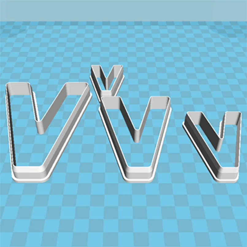 Развлечения мультяшной музыки четырех спецификаций буквы V пластиковые формы