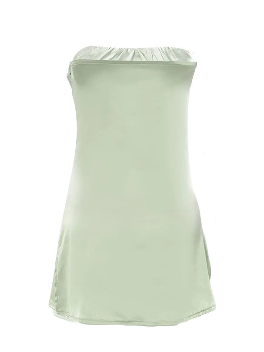 JBEELATE Women s Summer Mini Bodycon Dress Green Spaghetti Strap Sleeveless Backless Short Slip Dress Party Clubwear (Green2