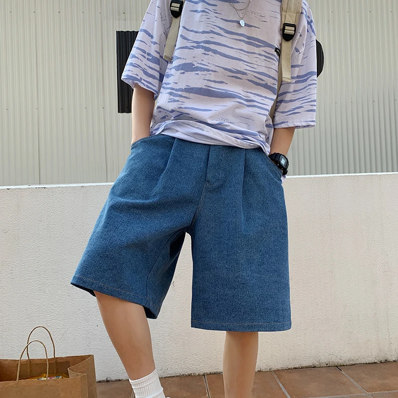 

LAPPSTER-Youth Japan Baggy Denim Shorts Blue Jeans 2000s Clothes Y2k Streetwear Low Rise Jeans Shorts Korean Fashions Shorts