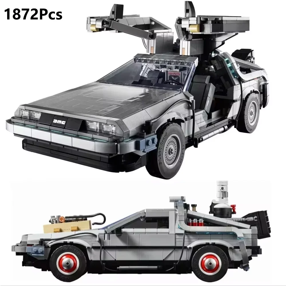 DeLorean Back to the Future Time DMC-12 Машина Спортивный автомобиль Строительные блоки Подходит