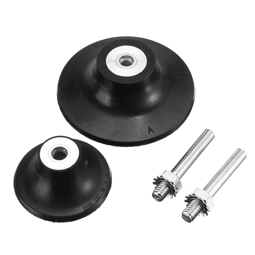 

2pcs 2/3Inch Roll Lock Disc Pad Holder Sanding Discs Back-up Pad Quick Change Adapter Rotary Pad Holder 6mm Shank Grinding Tool