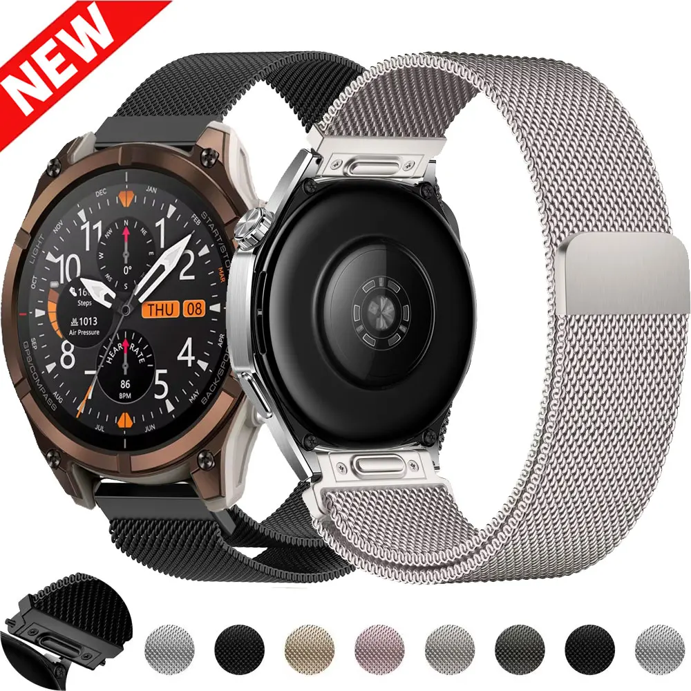 Фото Ремешок QuickFit 20/22 мм для Zeblaze Stratos 4/4pro/4 GPS/Vibe8 7/3Ultra Milanese Loop Band для Huawei GT6pro 46 мм с магнитной застежкой №1