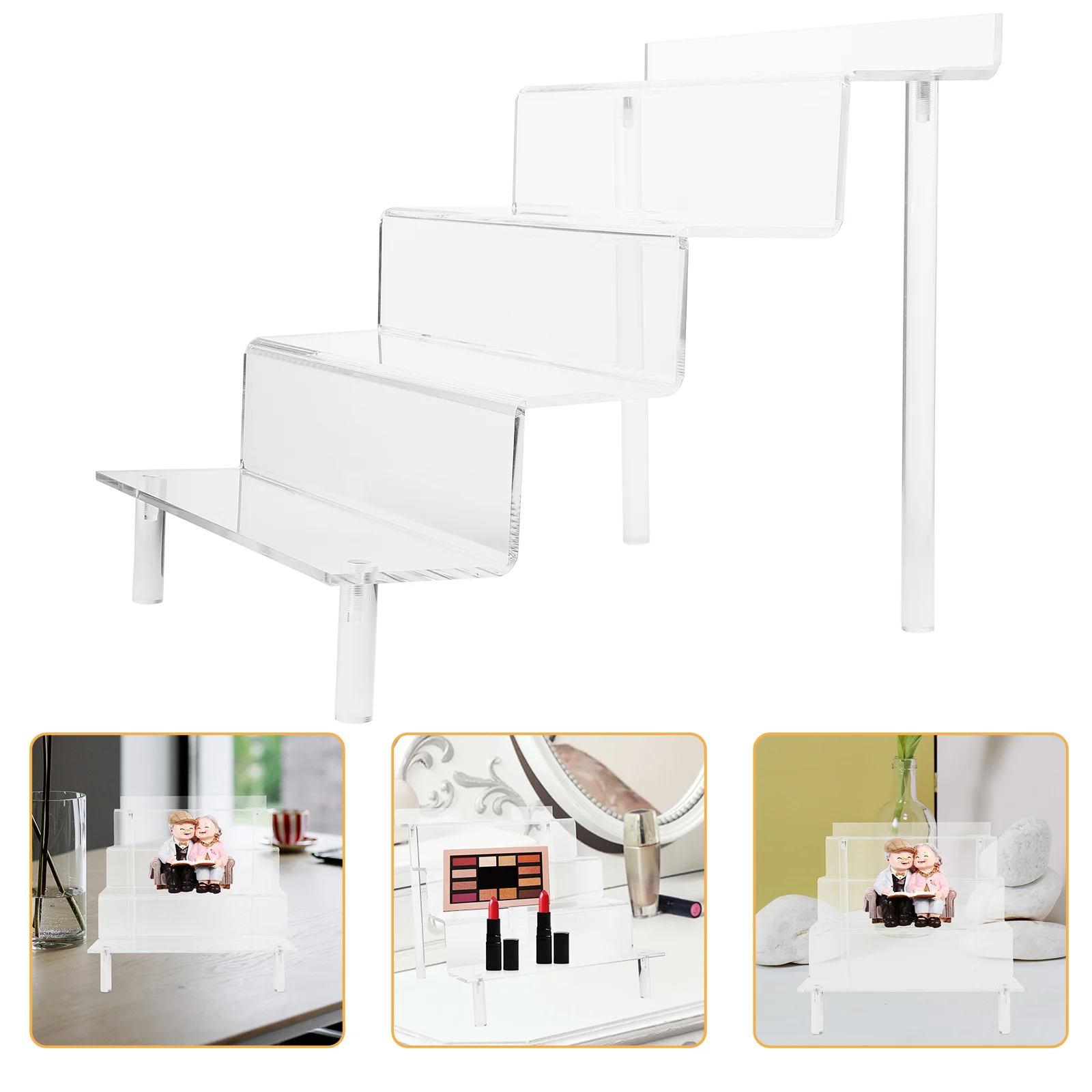 

Acrylic Display Shelf Stand Riser Cake Car Model Rack Storage Perfume Organizer