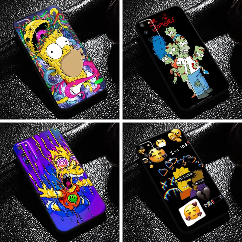 

Cute Homer S-Simpsons Family For Samsung Galaxy S22 S21 S20 Ultra S21 S20 Plus FE 5G Phone Case Back Coque Silicone Cover TPU