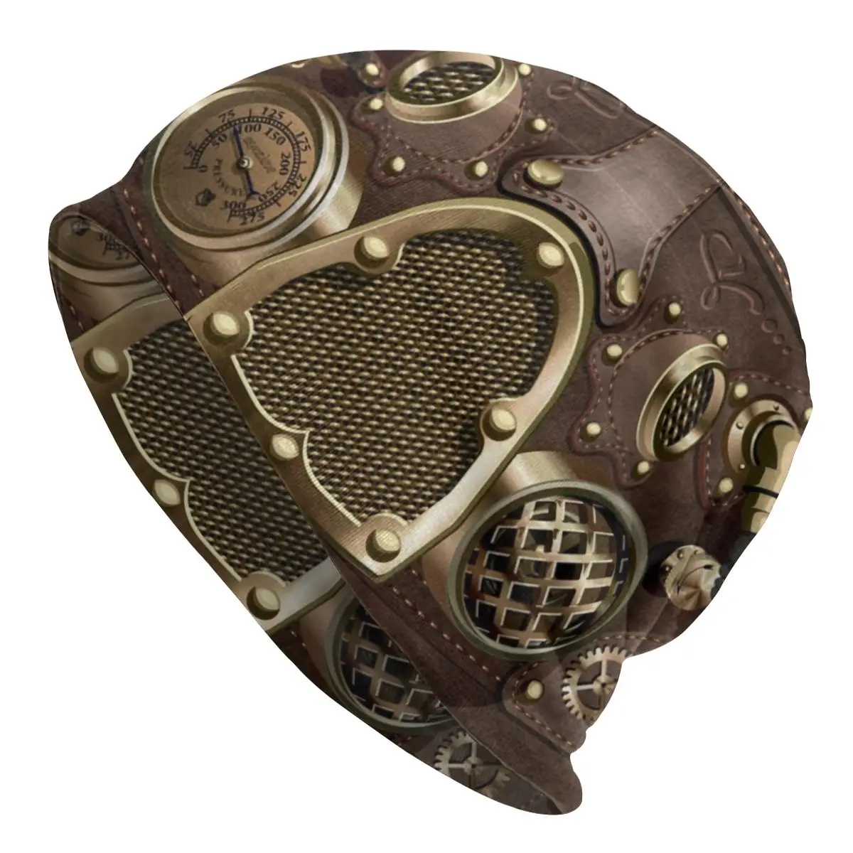 

Steampunk Leather Beanies Caps Men Women Unisex Cool Winter Warm Knit Hat Adult Pilot Air Fighter Helmet Bonnet Hats