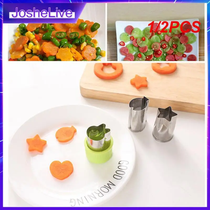 

1/2PCS Set Stainless Steel Cookie Cutters Sandwiches Fruit Cutter Shapes Vegetable Fondant Cake Mould Kitchen Accessories