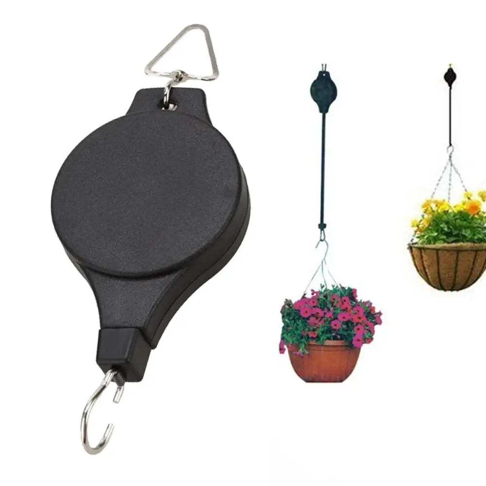 

Plant Pulley Retractable Pulley Plant Hanger Hanging Flower Basket Hook Hanger for Garden Baskets Pots and Birds Feeder