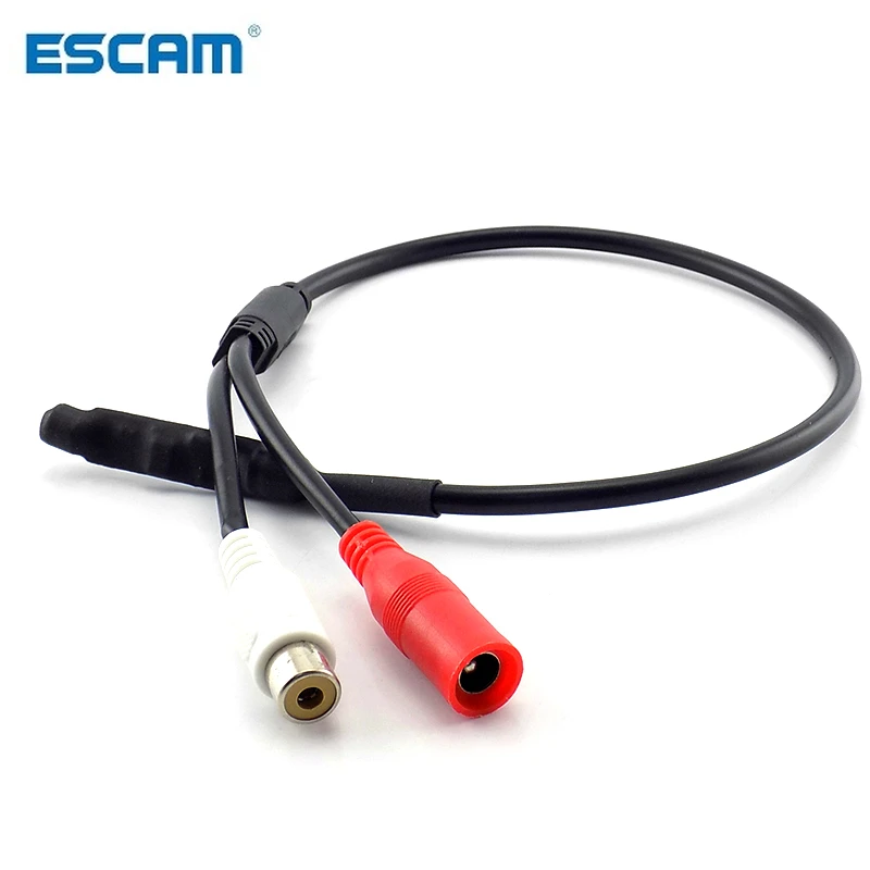 

ESCAM DC Connector Mini Micro Audio Sound Monitor Audio Pickup Device Terminals DC Power Cable for Camera CCTV Microphone Video