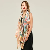 18090cm luxury brand women summer silk scarves shawl lady wrap soft female europe designer beach bandanna foulard muffler pareo