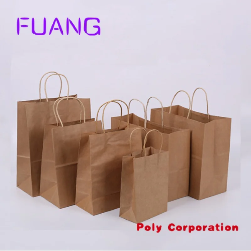 Custom Printed With Your Own Logo Delivery For food packaging bags Restaurant Takeaway Paper Bags