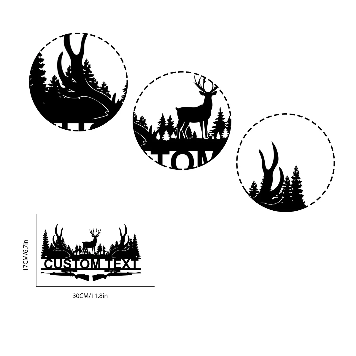 Персонализированный металлический знак олень