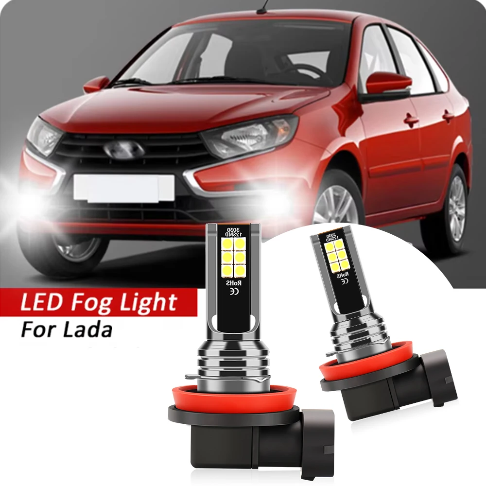2 шт. H8 LED 6000K Белый H9 H11 H16JP Светодиодные противотуманные фары 3030SMD Автомобильные