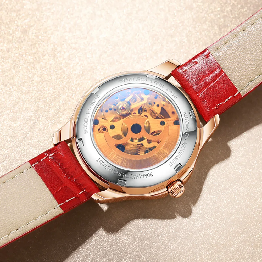 OLEVS Fashion women's stainless steel watch luxury mechanical watch calendar luminous clock women's business casual watch enlarge