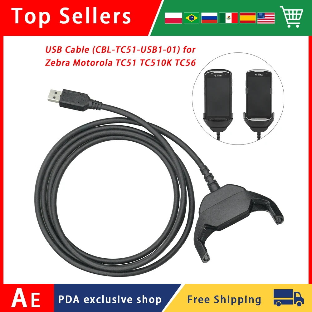 

USB-кабель для передачи данных для Zebra Motorola TC51 TC510K TC56, замена CBL-TC51-USB1-01