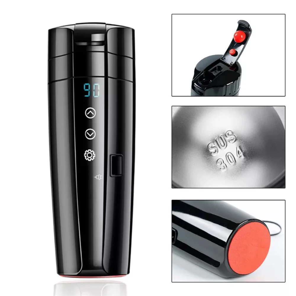 12 В автомобильная чашка с подогревом быстрый нагрев и умный дисплей температуры