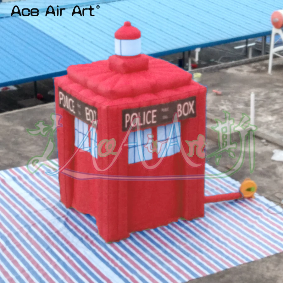 

Elegant Designed Inflatable Police Booth Police Phone Box Tent with Logo and Curtains for Sale