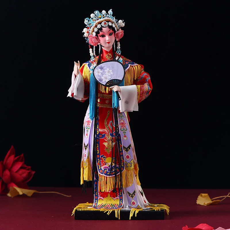 

Characteristic Chinese Handicrafts Decoration Ornaments Peking Opera Doll Figurine Miniature Creative Gifts (Gift box packing)