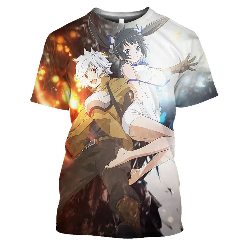 

Футболки Danmachi Hestia с аниме, сексуальная уличная одежда для девочек с 3D принтом, Детские футболки, топы, одежда для мужчин и женщин, Повседневная модная футболка большого размера