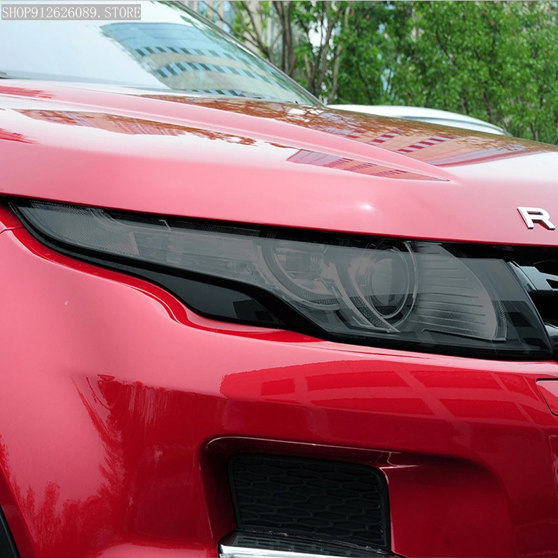 

2 шт., защитная пленка для автомобильных фар, дымчатый черный оттенок, виниловая прозрачная наклейка из ТПУ для Range Rover Evoque L538 2012-2018