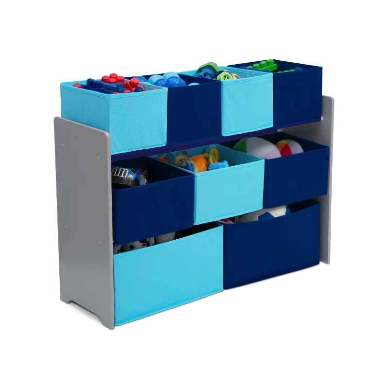 

Delta Children Deluxe Multi-Bin Toy Organizer with Storage Bins, Greenguard Gold Certified, Grey Storage Boxes & Bins