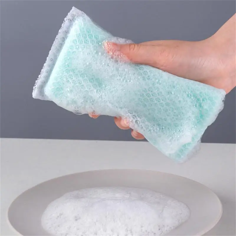 

Household Cleaning Sponge Kitchen Specific Sponge Dishwashing Sponge Easy Foaming Sponge Wipe With Mesh Kitchen Cleaning