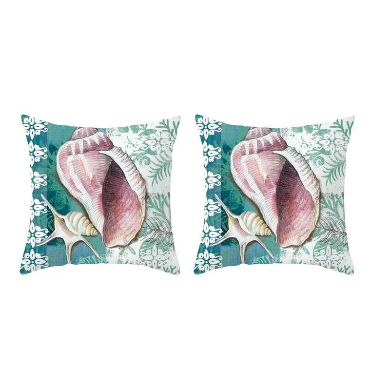 

Новая подушка с цифровым принтом персикового цвета для средиземноморского океана, наволочка, товары для дома 20