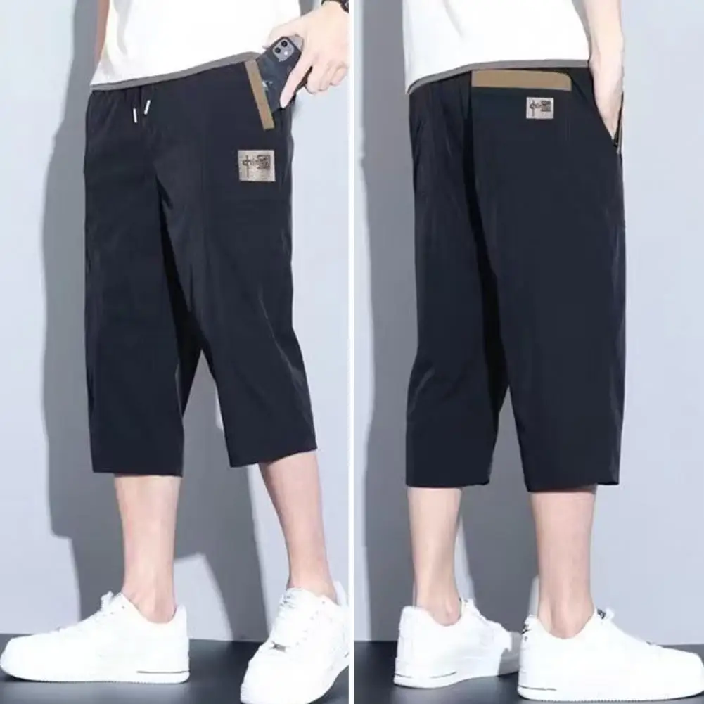 

Мужские укороченные брюки, стильные тонкие повседневные мужские брюки с глубокой промежностью, Мужская одежда, мужские летние брюки, мужские летние брюки